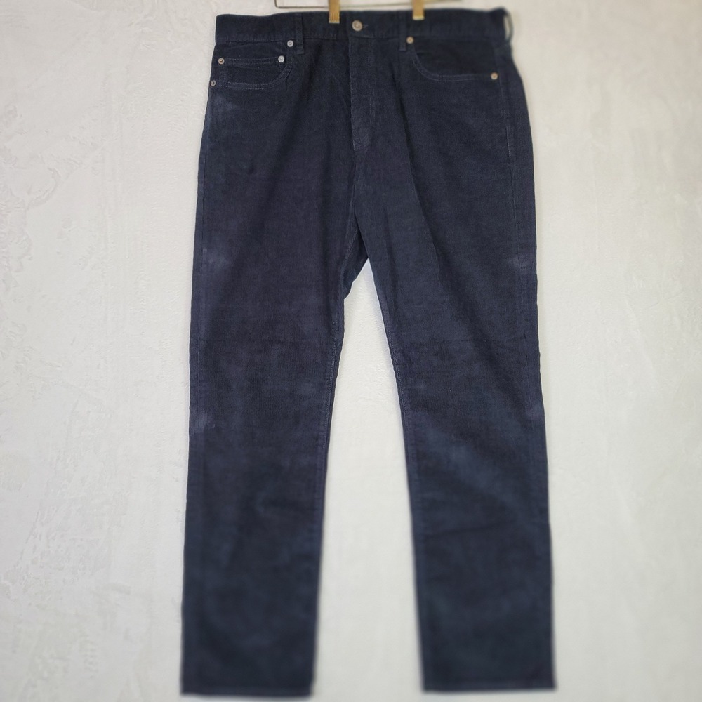 J Crew Corduroy Pants Preppy Retro Y2K 90s Navy 38x31 Men's Size 36 Academia‎